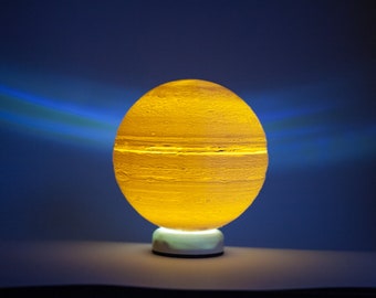 Jupiter Planet Nachtlampe, 3D gedruckte Lampe, moderne Schreibtischlampe, Astrologie, Sonnensystem, Kinderzimmer Thema Lampe