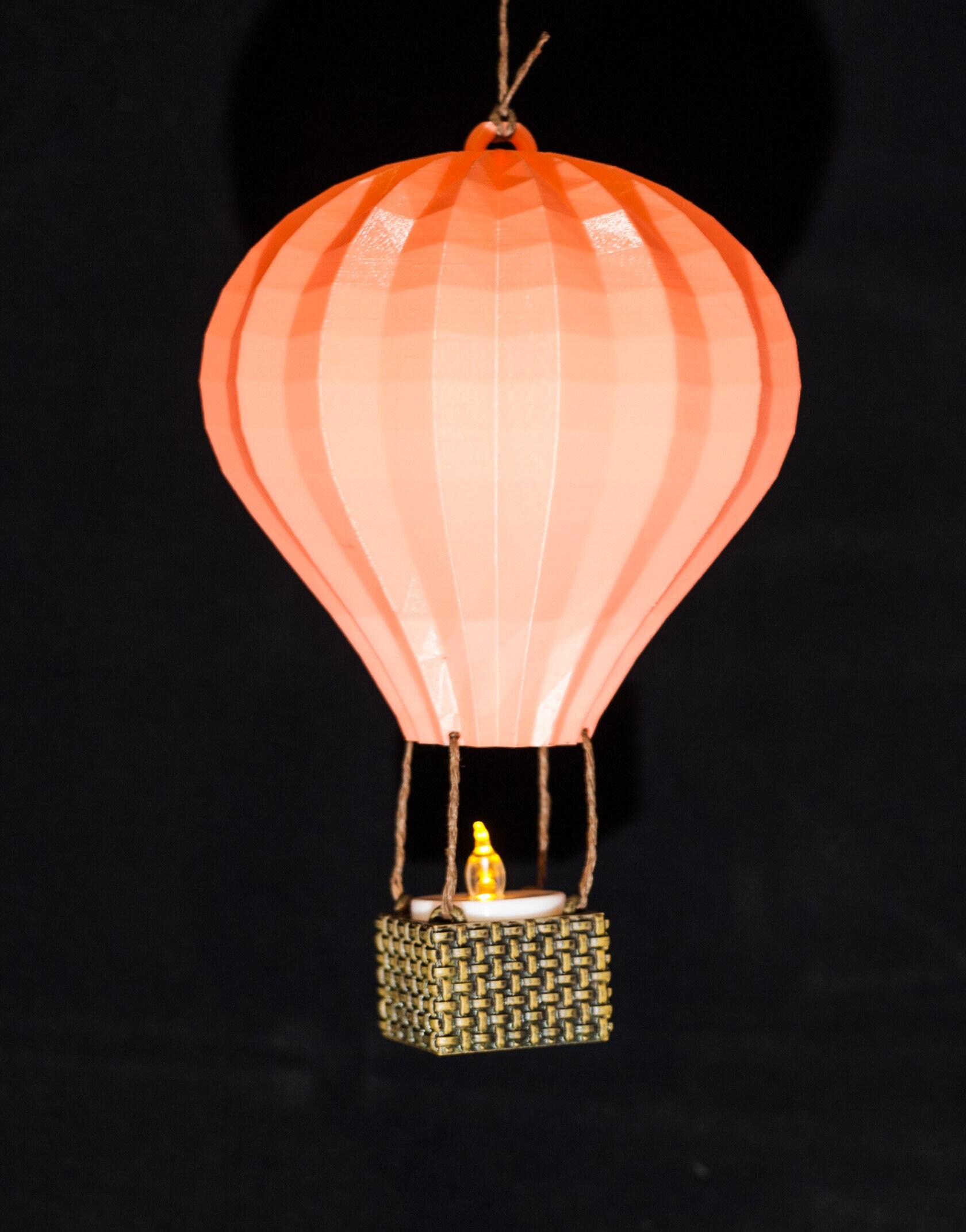 3d printed Hot Air Balloon Tee Light Holder Nursery Decor Etsy