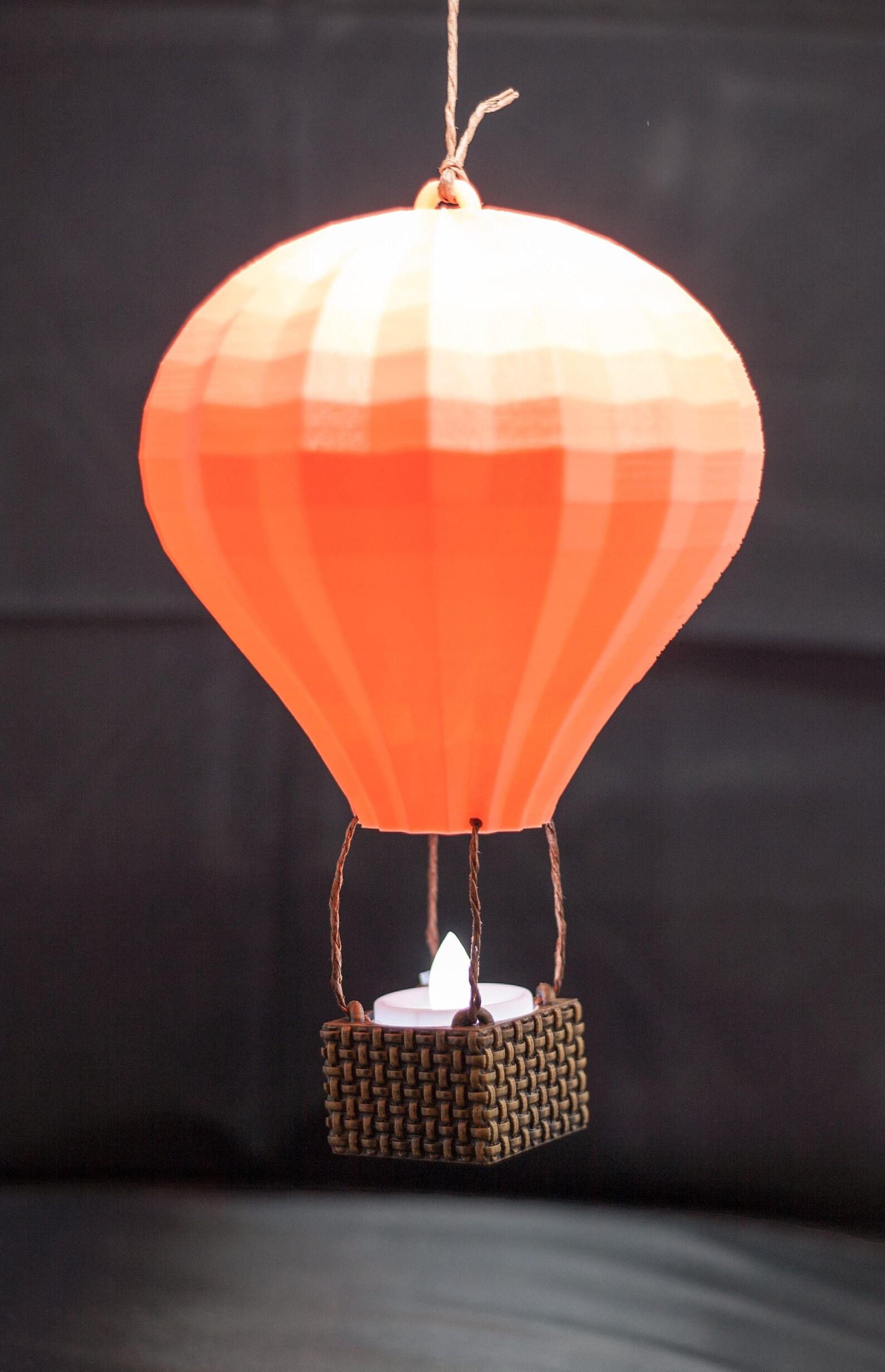 3d Printed Hot Air Balloon Tee Light Holder Nursery Decor Etsy