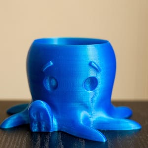 Octopus Planter with saucer Planter Indoor Planter Cute Planter Octopus Planter Saucer Garden Gift 3D printed image 4