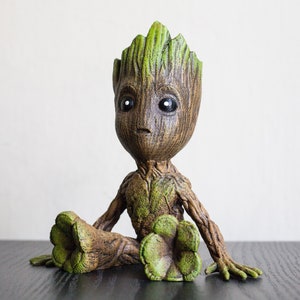 Cute 3D printed Baby Groot Avengers Infinity war Marvel Guardians of the Galaxy hand painted toy sculpture - I am Groot