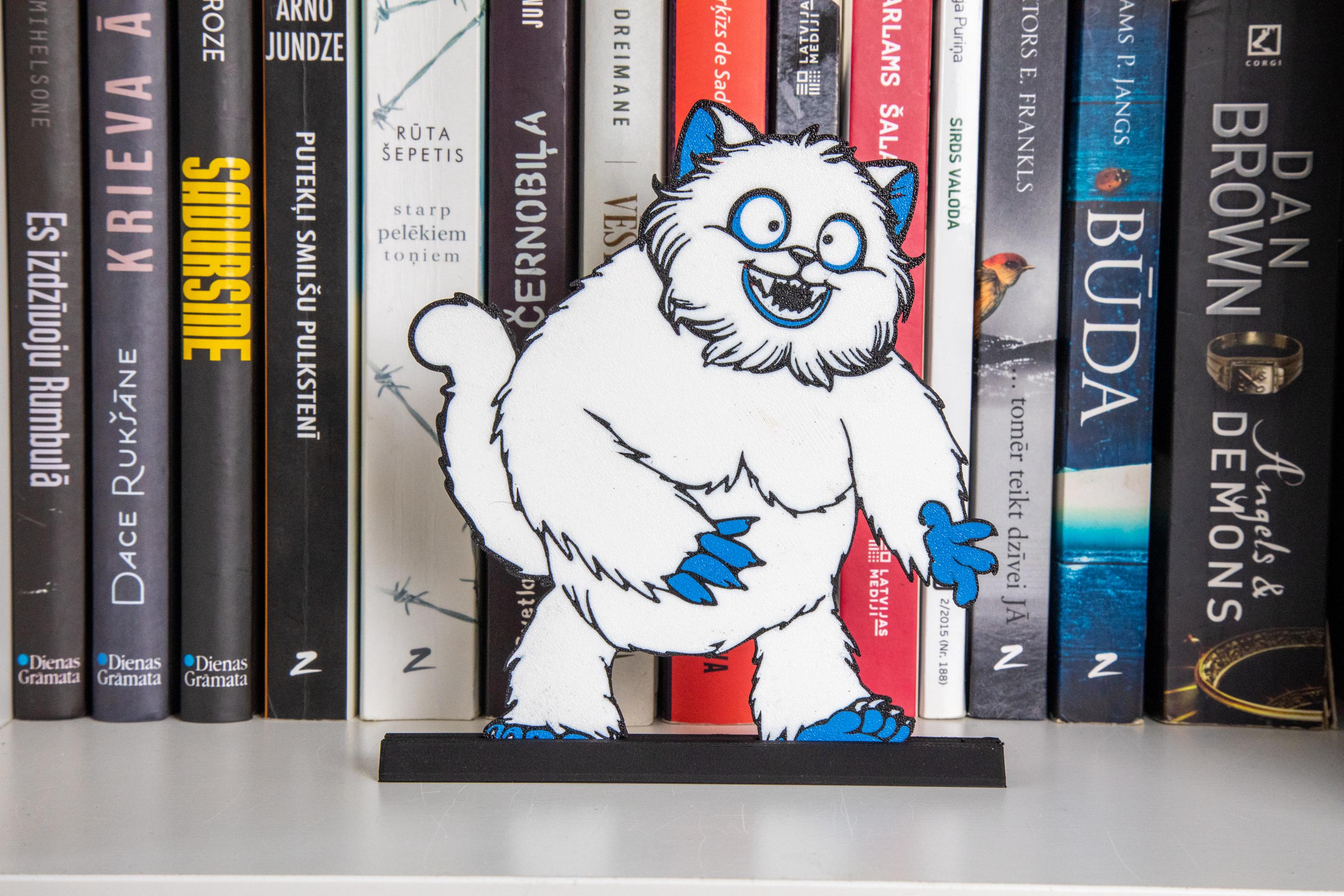 Bumble the Abominable Snowman Cat Kawaii Chibi Silhouette Bookmark ...