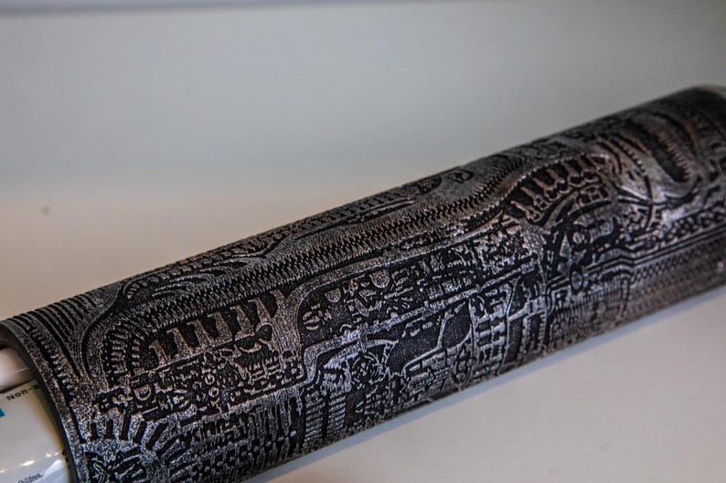 H.R. Giger Inspired Biomechanical Cylinder, Glow in the Dark Alien ...
