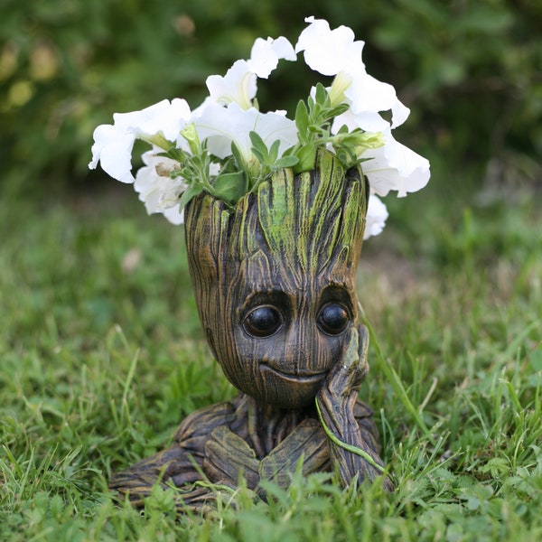 Joli bébé Groot planteur Avengers Infinity guerre fleur vase Marvel décor à la maison cadeau de pendaison de crémaillère 3D imprimé porte-œuf de Pâques je suis Groot