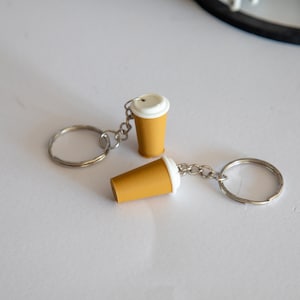 Coffee Cup Keychain | Coffee Lover Gift | Coffee Mug Keyring