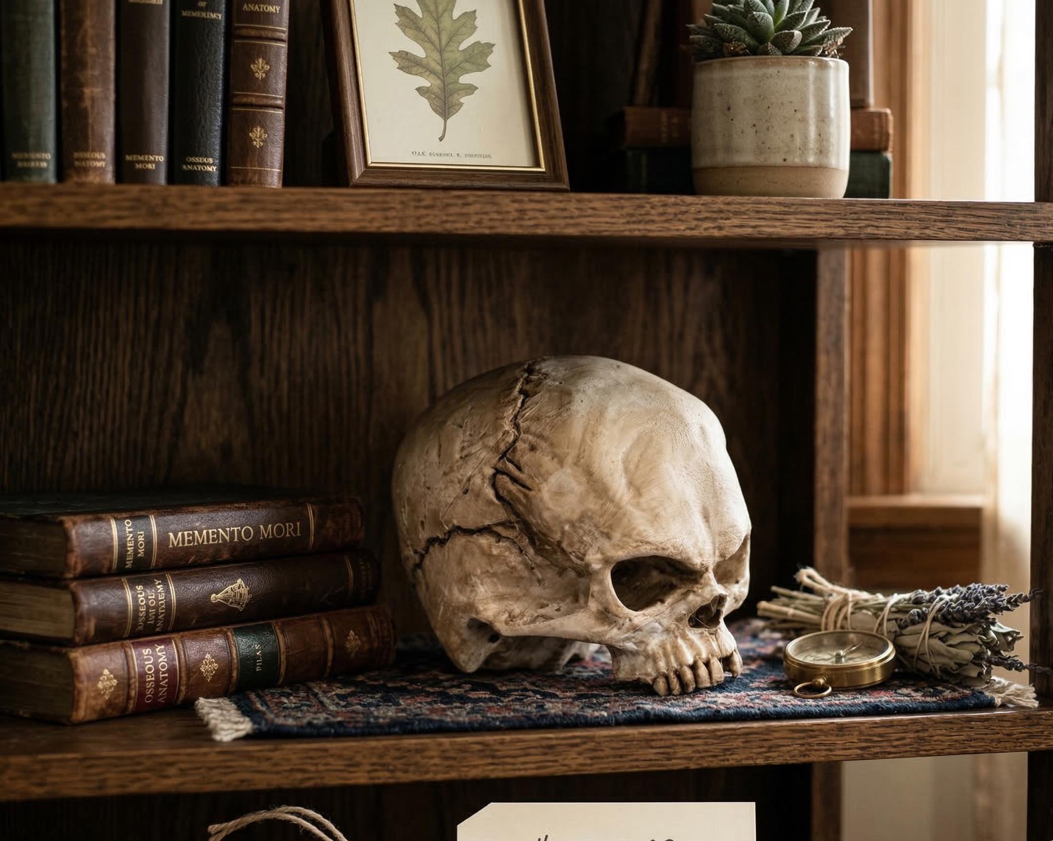 Hidden Secret Compartment Life Sized Skull Decor - Handcrafted