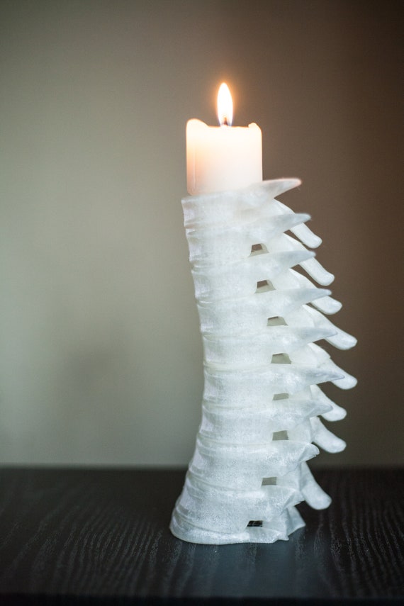 3d Printed Spine Candle Holder Halloween Decor Halloween - Etsy