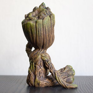 Lindo agitando bebé Groot figura Vengadores Infinity guerra Marvel Guardianes de la Galaxia 3D impreso juguete pintado a mano Soy Groot decoración navideña imagen 5