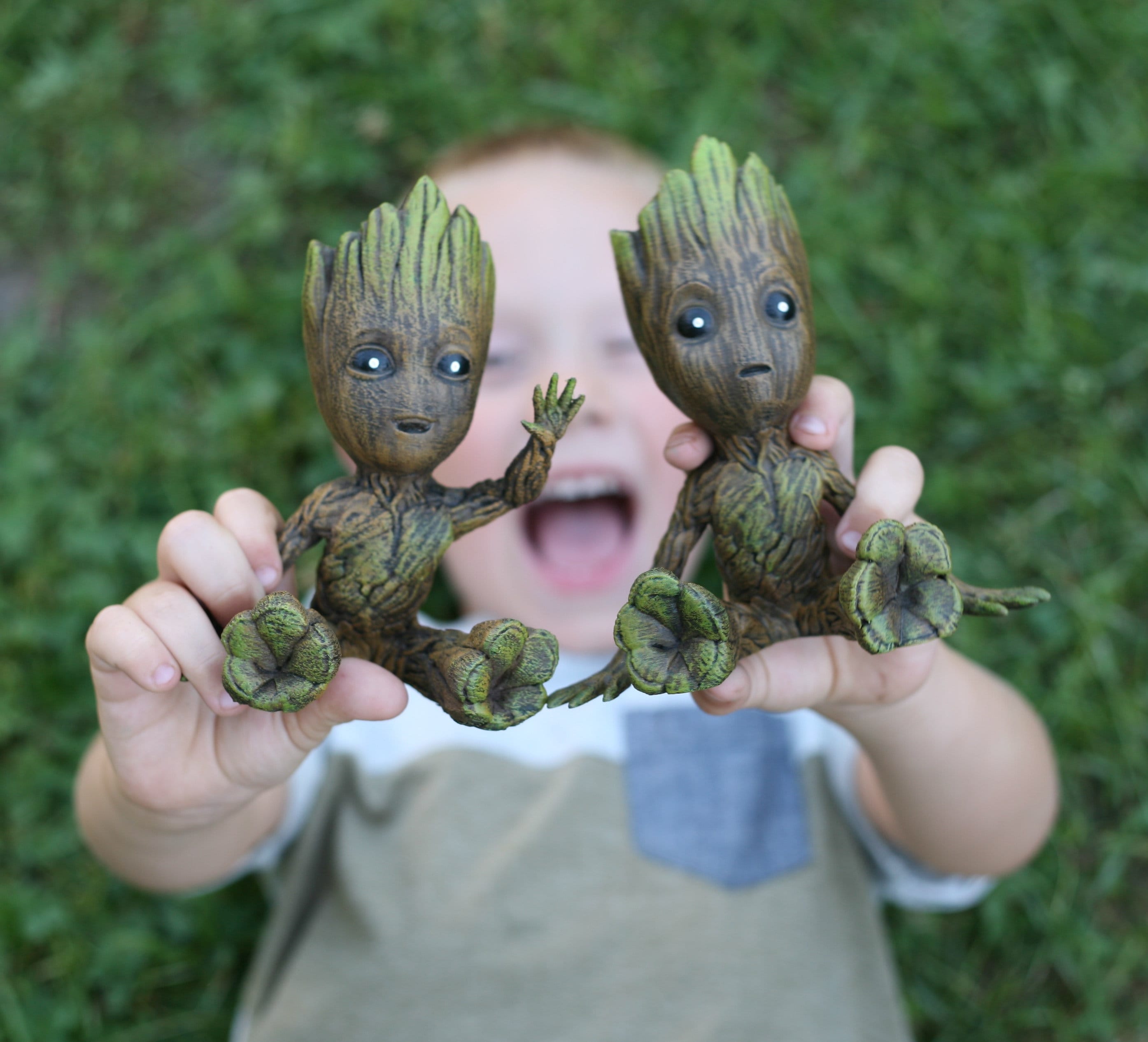 Joli bébé Groot imprimé en 3D Avengers Infinity war Marvel Gardiens de la  Galaxie sculpture jouet peinte à la main Je suis Groot -  France
