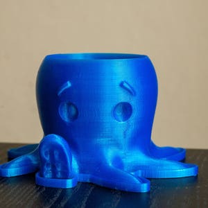 Octopus Planter with saucer Planter Indoor Planter Cute Planter Octopus Planter Saucer Garden Gift 3D printed image 2