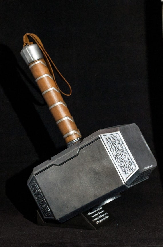 Mjolnir Thors Hammer life size Avengers Marvel 3D printed hand painted Mjolnir Thors Hammer life size Avengers Marvel 3D printed hand painted