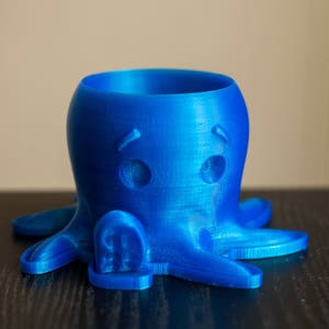 Octopus Planter with saucer Planter Indoor Planter Cute Planter Octopus Planter Saucer Garden Gift 3D printed image 1