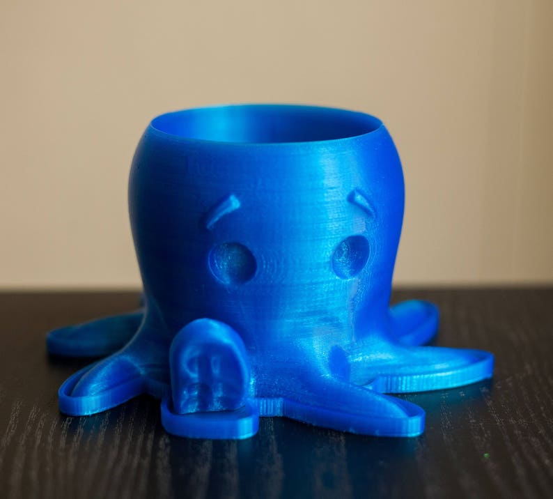 Octopus Planter with saucer Planter Indoor Planter Cute Planter Octopus Planter Saucer Garden Gift 3D printed image 1