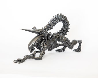 Modelo de regalo alienígena inspirado en la película Aliens - Figura de xenomorfo de ciencia ficción - Escultura impresa en 3D - Coleccionable de ciencia ficción