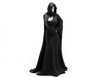 Sexy grim reaper figure in cape 3d printed hand painted sexy girl death figure naughty gothic home decor