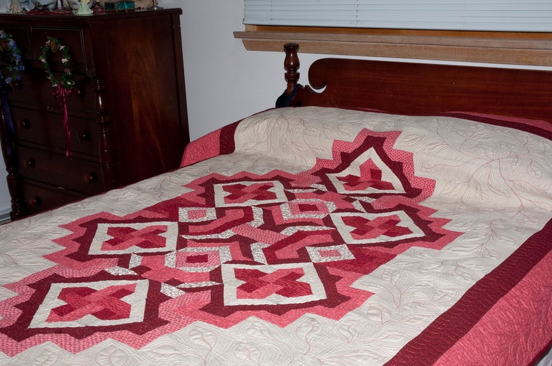 Price Reduced Quilt Handmade One-of-a-Kind Wall Hanging Bed Cover Home Decor Art Gift Housewarming Wedding Anniversary