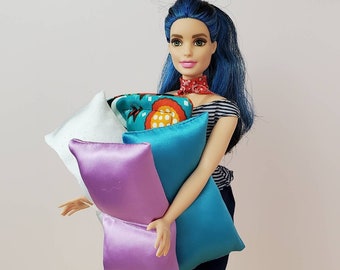 Doll bed or XL Throw Pillow | Handmade for 1:6 scale