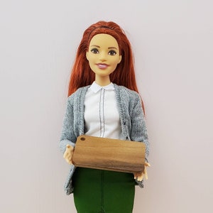 Charcuterie tray / cutting board for 1:6 Scale Doll - Solid Walnut