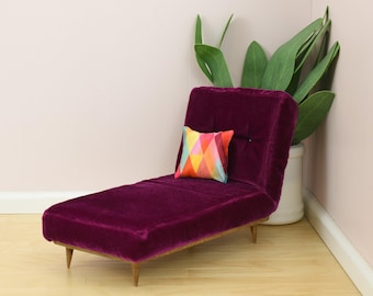 Chaise Lounge for 1:6 Scale Doll - Mid-Century Modern