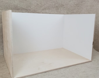 3-Walled 1:6 Scale Blank Room Box Diorama for 12" Fashion Dolls