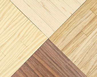 Flooring Planks for 1:6 Scale Doll Rooms, Pre-Glued and Iron On, 20-pack