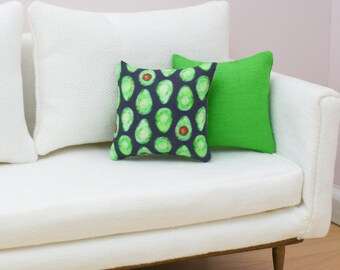 Avocado Collection | Handmade Doll Throw Pillows | 1:6 or 1/12 scale