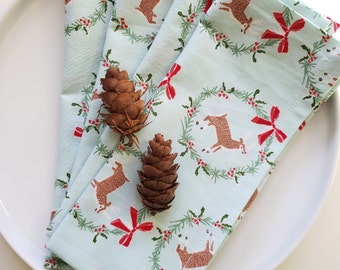 blue christmas napkins whimsical christmas cloth napkins fun christmas cloth napkins holiday napkins reindeer napkins family christmas - Christmas Napkins blue christmas napkins whimsical christmas cloth napkins fun christmas cloth napkins holiday napkins reindeer napkins family christmas - Christmas Napkins