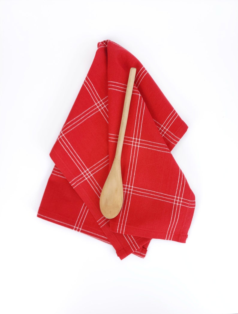 Red Plaid Towel image 4