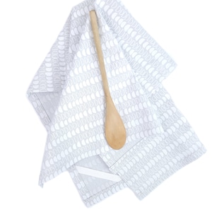 Modern Gray Linen Tea Towel image 1