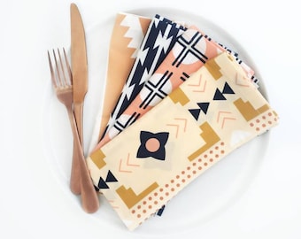 Boho Cloth Napkins, Southwest Cloth Napkins