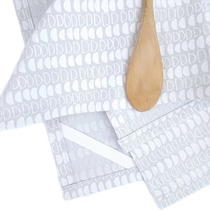 Modern Gray Linen Tea Towel image 5