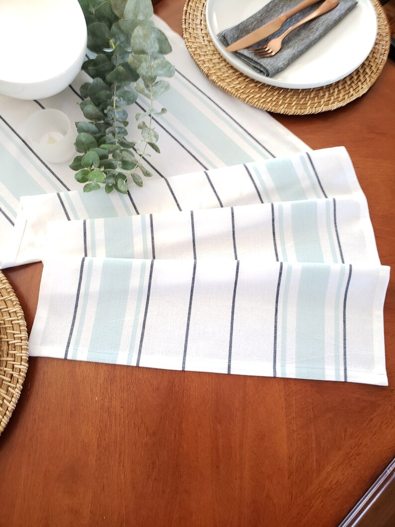 Coastal Farmhouse Table Runner Modern Table Runner Beach Etsy