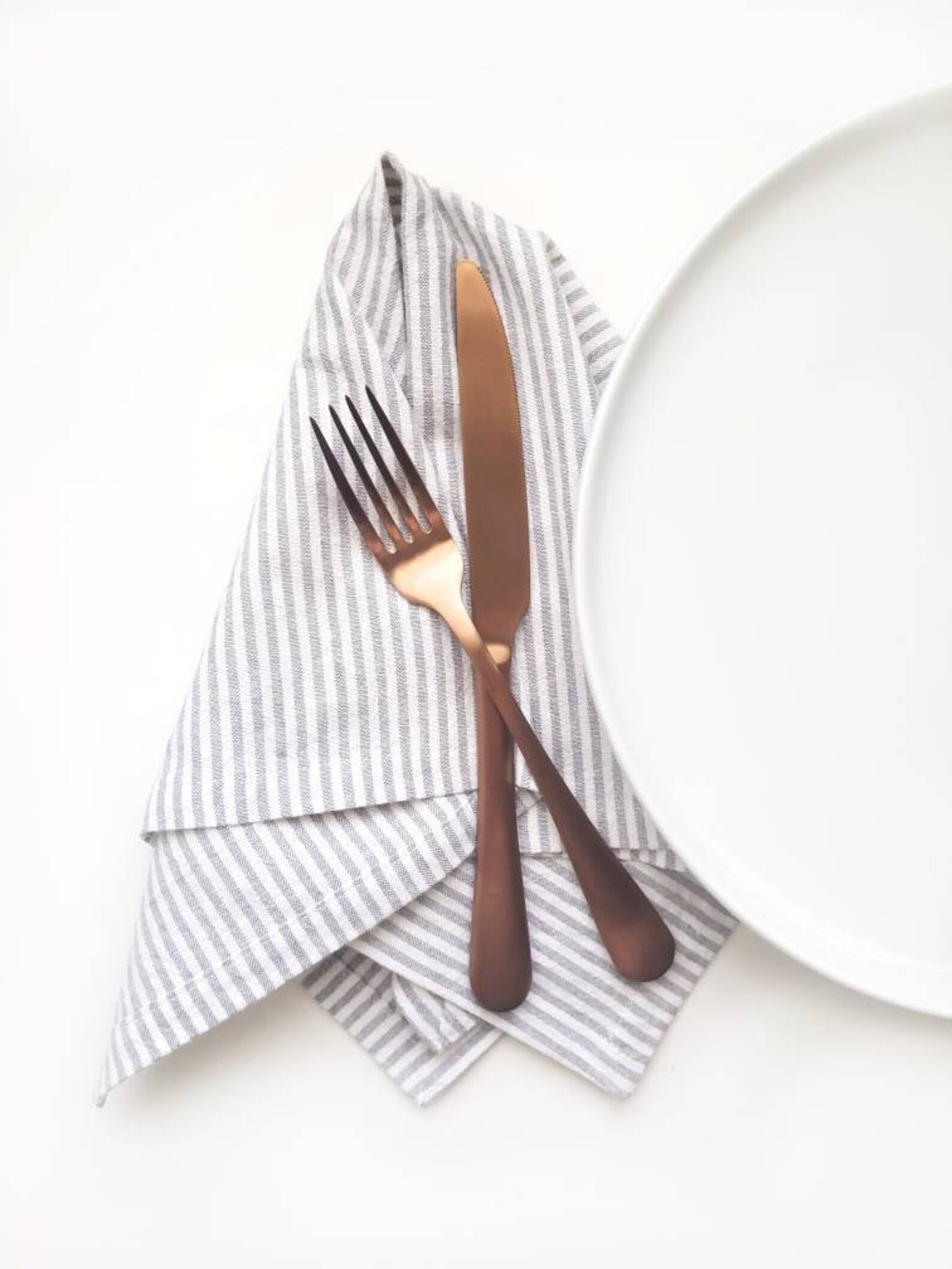 Ticking Stripe Cloth Napkins Farmhouse Linen Napkins French Etsy