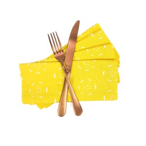 Yellow Cotton Cloth Napkins