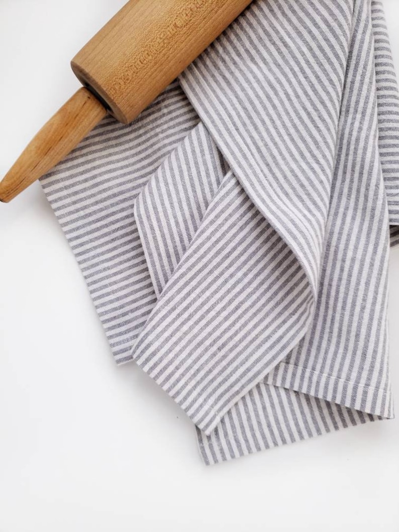 Ticking Stripe Tea Towel French Stripe Towel Farmhouse | Etsy