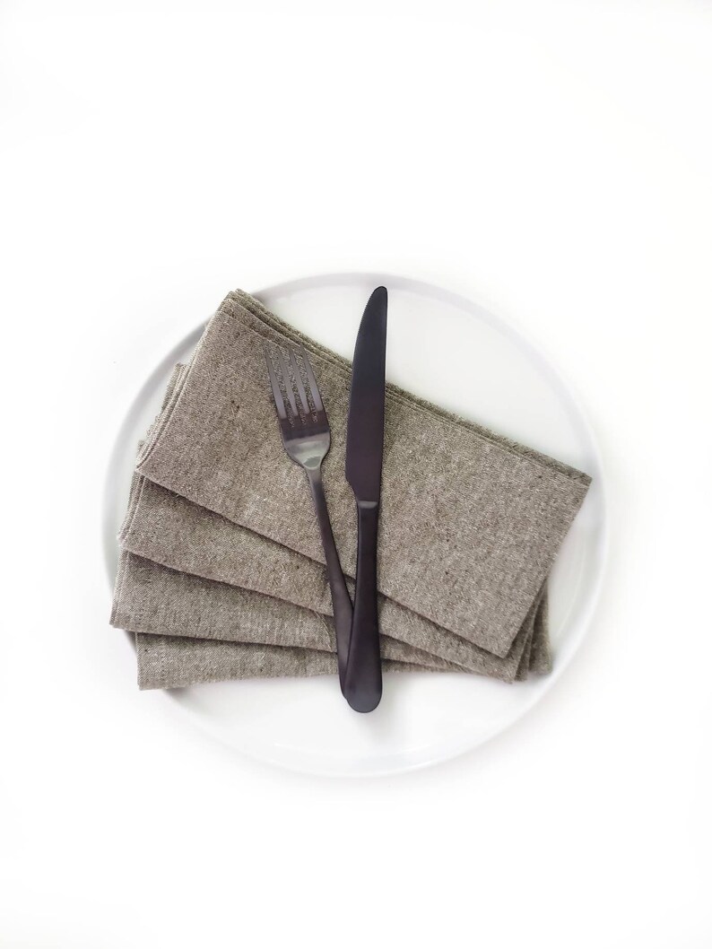 Olive Green Linen Napkins Fall Cloth Napkins Thanksgiving Etsy