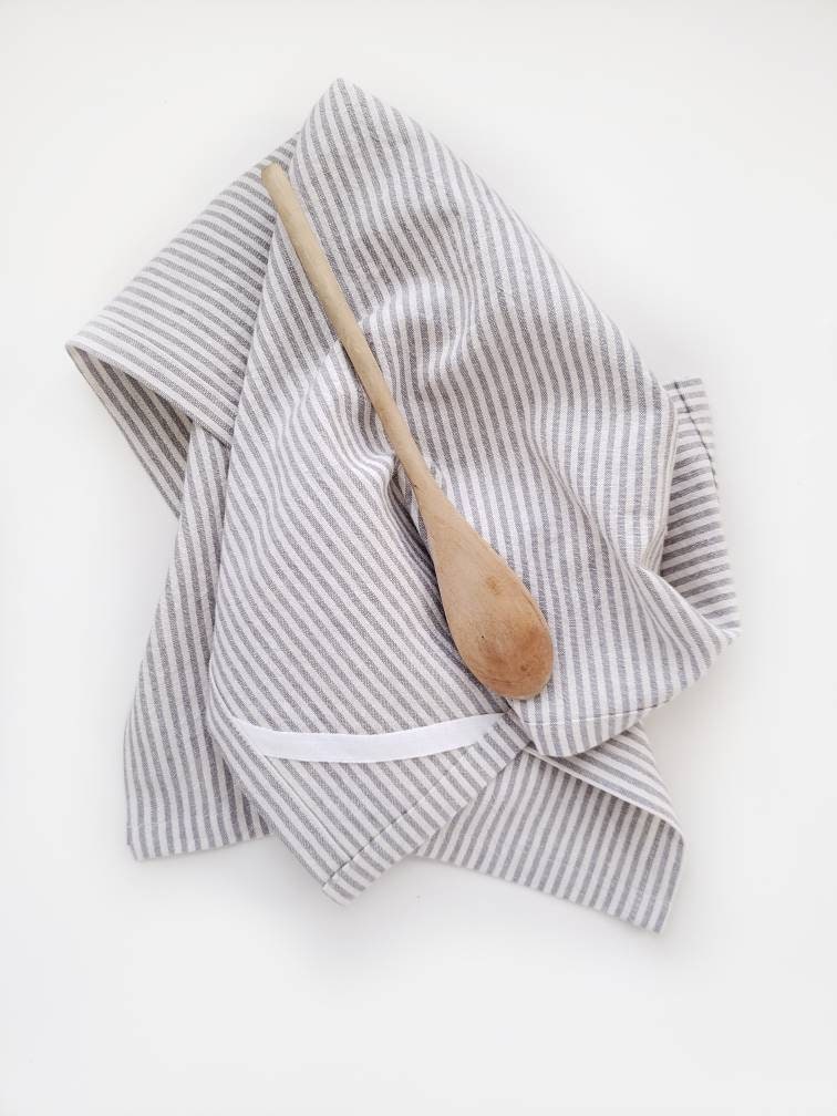 Tack Stripe Linen Kitchen Towel – MARCH