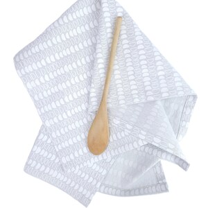 Modern Gray Linen Tea Towel image 9