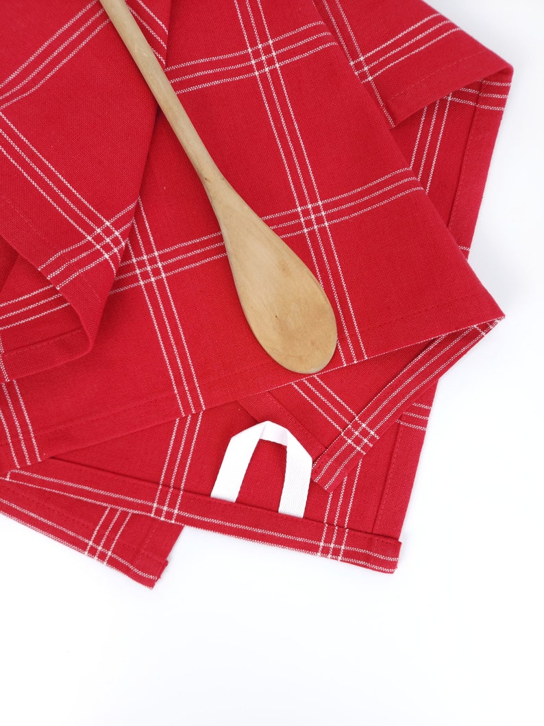 Red Plaid Towel image 8