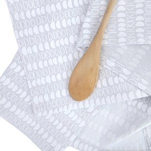 Modern Gray Linen Tea Towel image 8