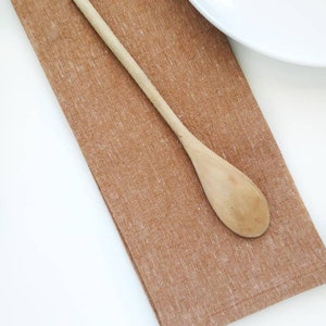 Cinnamon Linen Towel, Brown Linen Towel image 8
