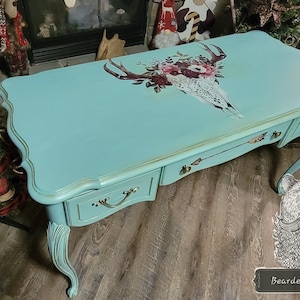 SOLD SOLD Refinished Vintage French Provincial Desk