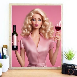 Barbie Living Room Wall Art/ Barbies Just Wanna Get Drunk/fun Printable  Barbie Art/downloadable Barbie Prints 