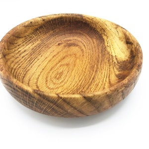 Wooden Display Bowl - Handmade Wooden Dish - Natural Home Decor - Red Oak