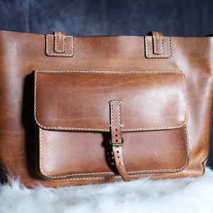 Handgemachte Leder Tote Bag