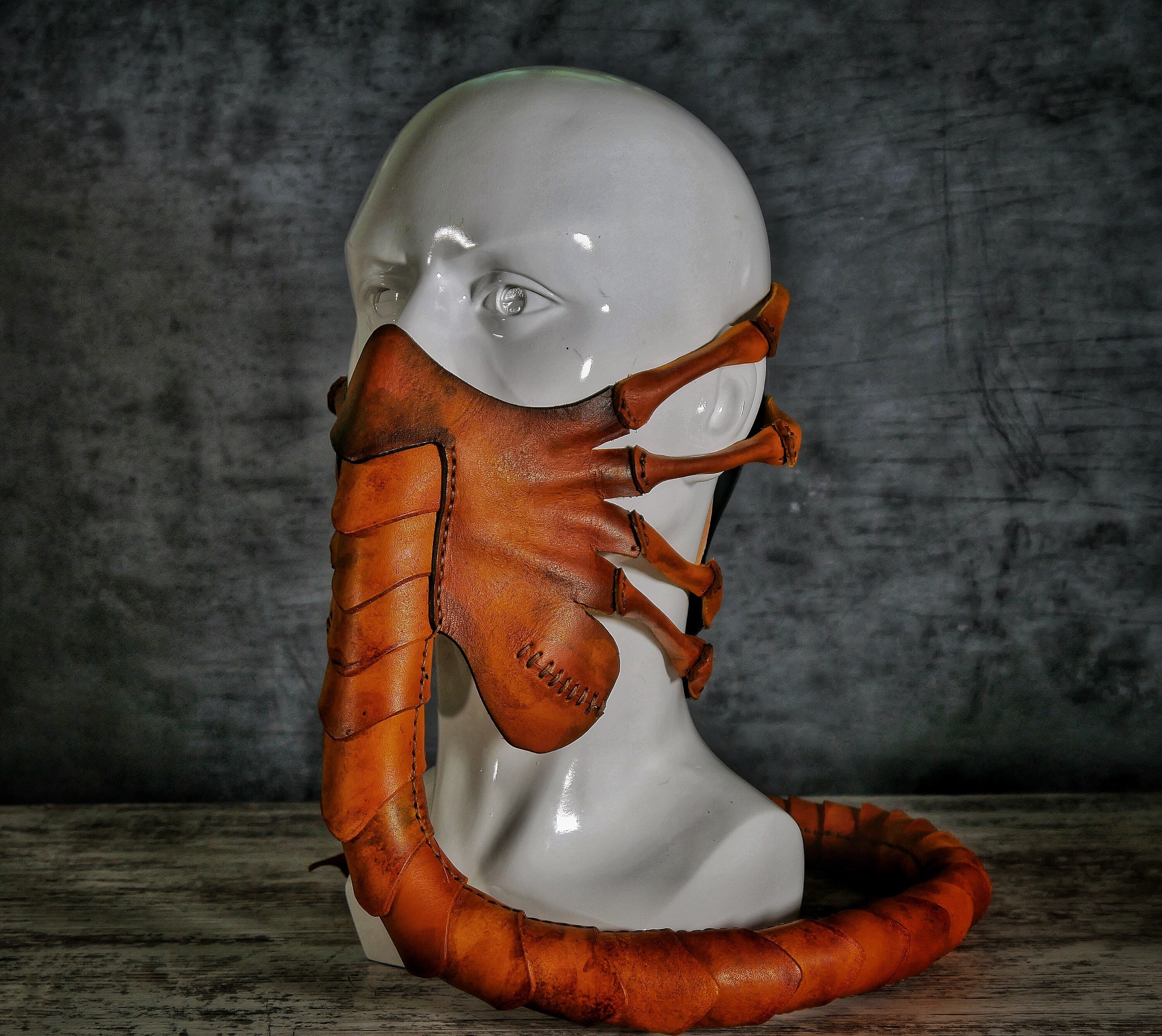 Alien Facehugger Leather Mask Alien Mask Alien Cosplay Etsy.de