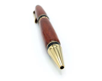 Wood Pen, Ballpoint Pen, Cigar Pen, Hand Turned, Wooden Pen, Small Gifts, Gifts for Writers, Office Accessories