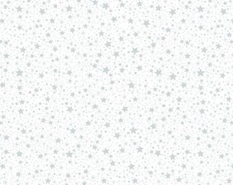 White on White Stars and Dots by Quilters Flour V for Henry Glass