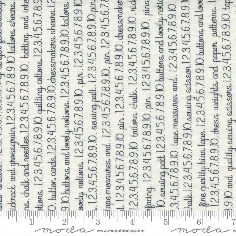 Fresh Fig Favorites Ivory Black text by Fig Tree for Moda zdjęcie 1