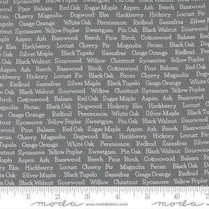 Cozy Up Grey Skies Text by Corey Yoder for Moda